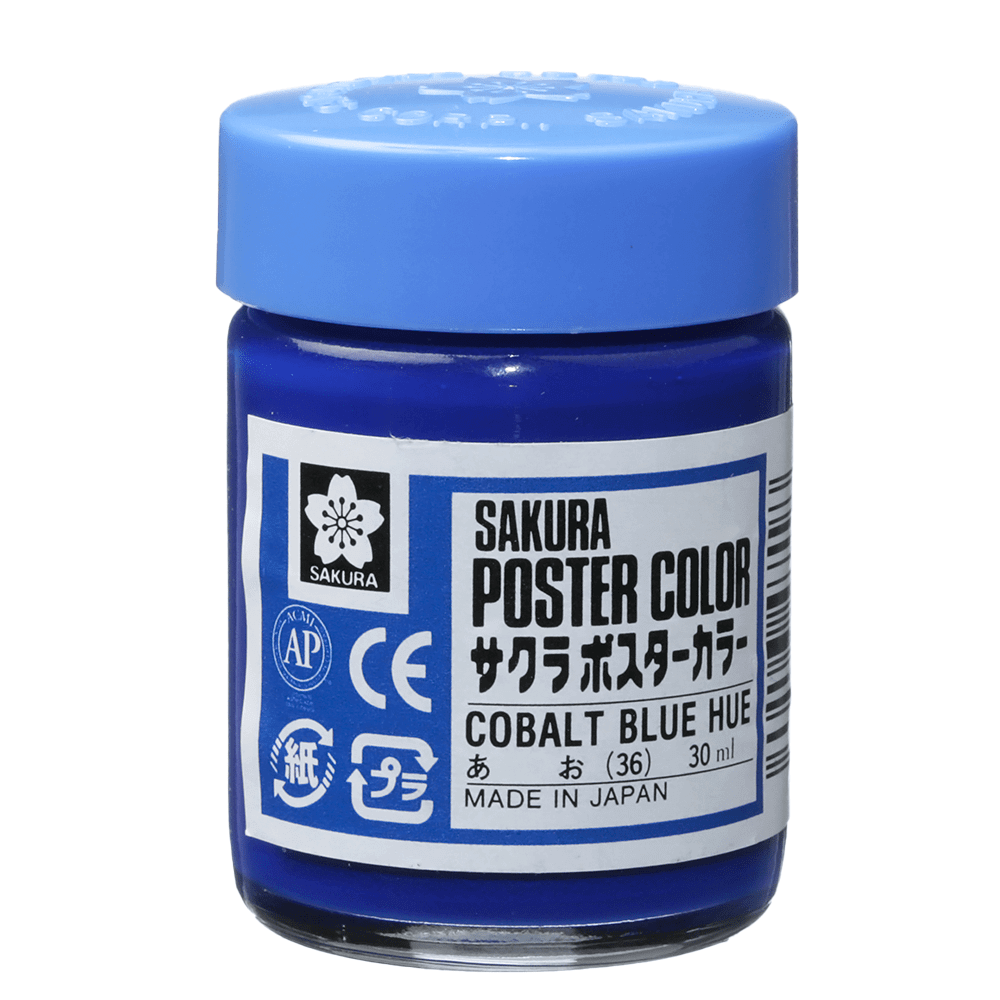 Tinta Guache Sakura Poster Color 30ml 36 Cobalt Blue Hue